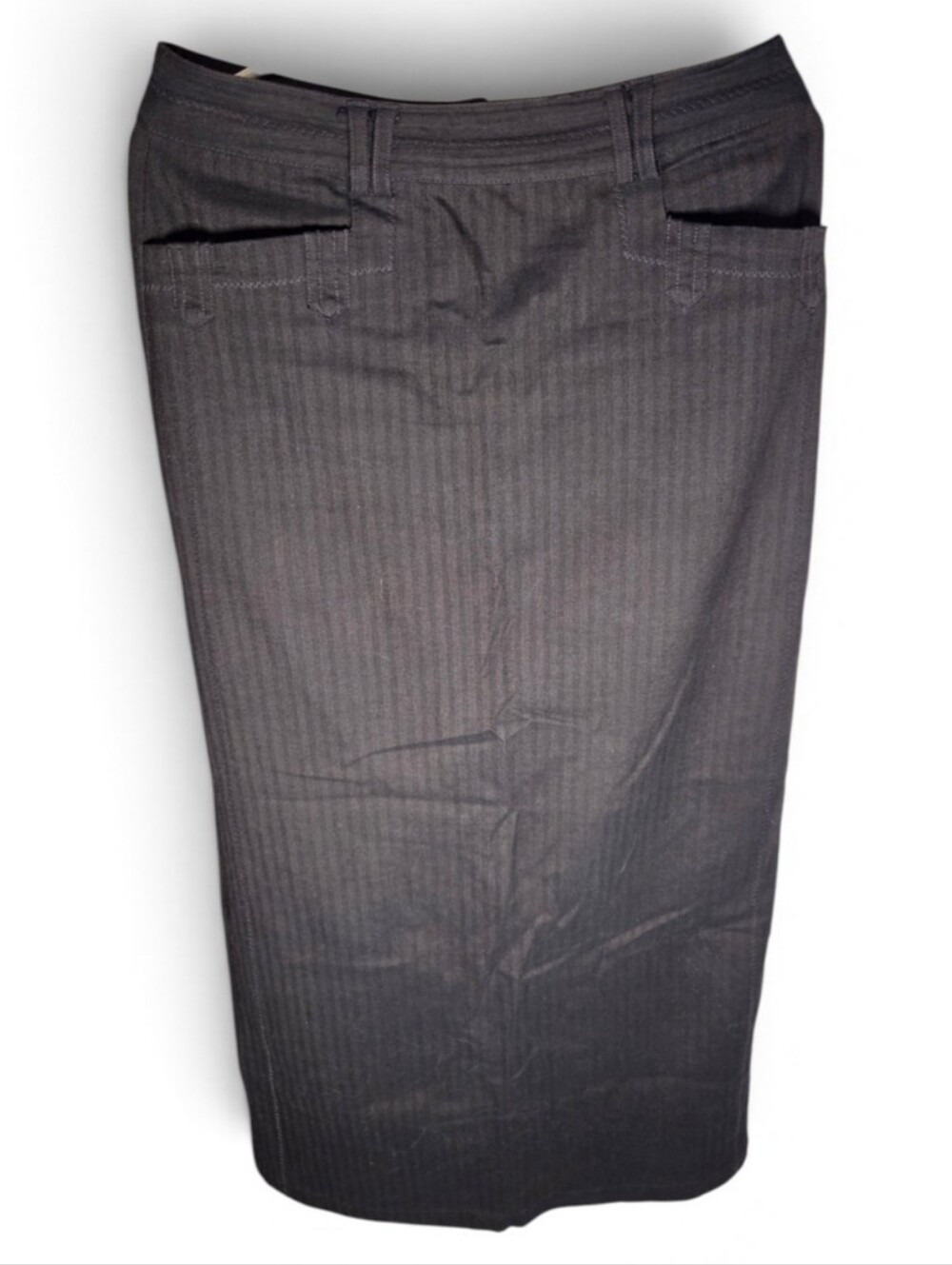 BGN&Co. Black Pinstripe Maxi Skirt, Size 5/6